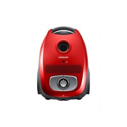 Aspirator cu sac Samsung VC07RVNJGRL, 3l, 750 W, Control putere, Accesorii 3 in 1, Rosu