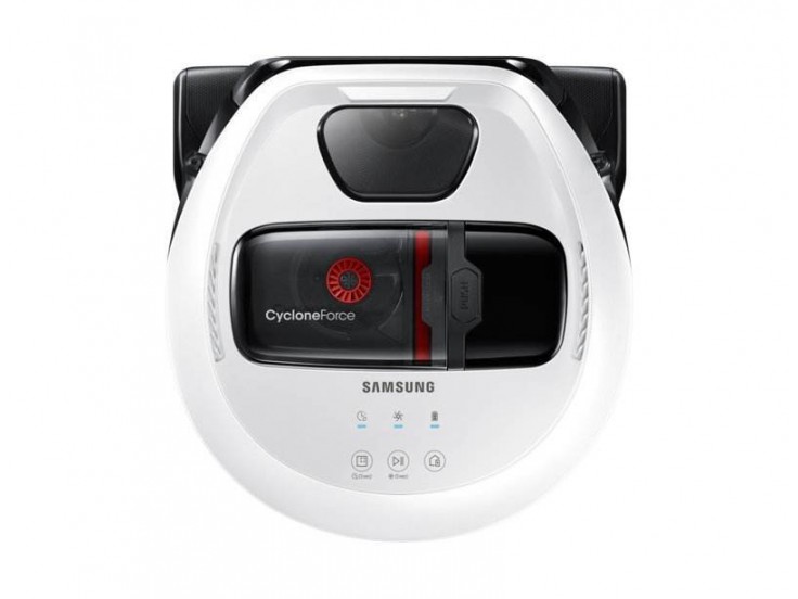 Robot de aspirare Samsung VR10M701HUW, 10W, 0.3L, FullView Sensor 2.0, Edge Clean Master, Wi-fi, Cyclone Force, Timer, mod Turbo