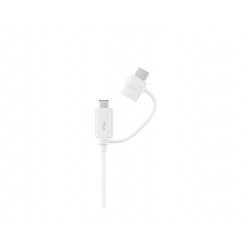 Cablu de date/incarcare Samsung, combo, Micro Usb, Type-C, White, EP-DG930DWEGWW