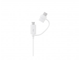 Cablu de date/incarcare Samsung, combo, Micro Usb, Type-C, White, EP-DG930DWEGWW