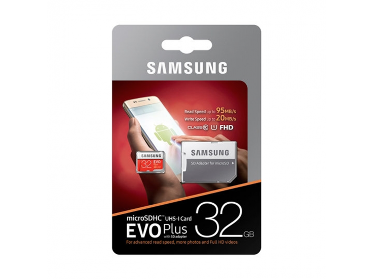 Card de memeorie Samsung Micro-SDHC EVO Plus 32GB, Clasa 10 , UHS-1 2017, 32GB MB-MC32GA/EU