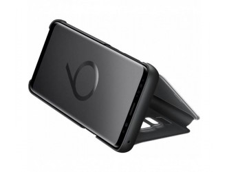 Husa Clear View Standing Cover Samsung Galaxy S9, Black