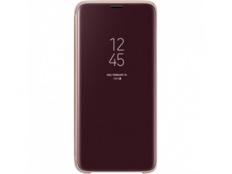 Husa Clear View Standing Cover Samsung Galaxy S9, Gold