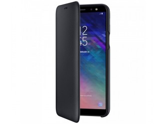 Husa Flip Wallet Samsung Galaxy A6 Plus (2018), Black