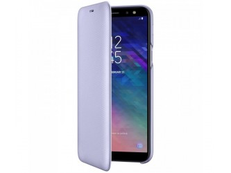 Husa Flip Wallet Samsung Galaxy A6 Plus (2018), Orchid Gray
