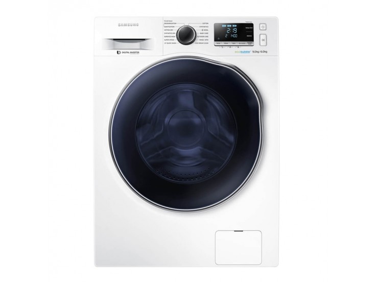 Masina de spalat rufe cu uscator Samsung WD90J6A10AW, 1400 RPM, 9kg spalare / 6kg uscare, Eco Bubble, Alb