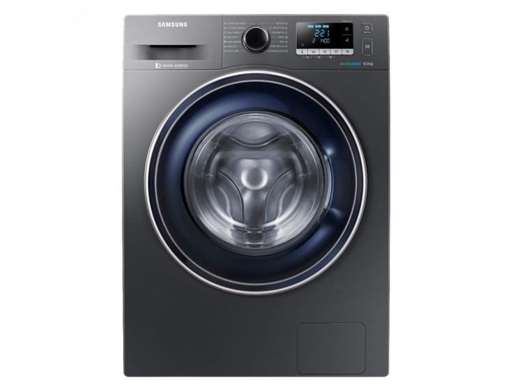 Masina de spalat rufe SAMSUNG WW80J5446FX, EcoBubble, Motor Inverter Digital, Smart Check, 8 kg, 1400 RPM, Clasa A+++, Inox