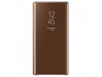 Husa Clear View Standing Cover Samsung Galaxy Note 9, Brown